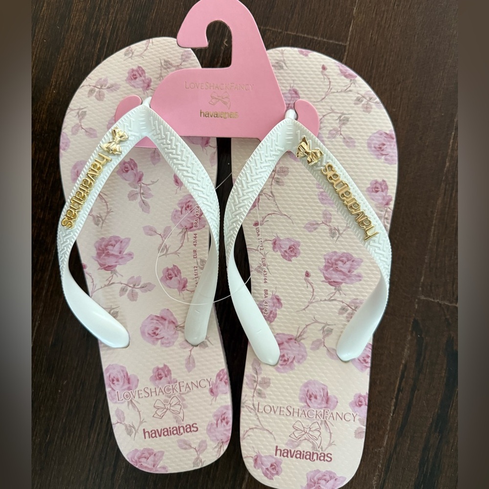 LoveShackFancy Pink Floral Sandals